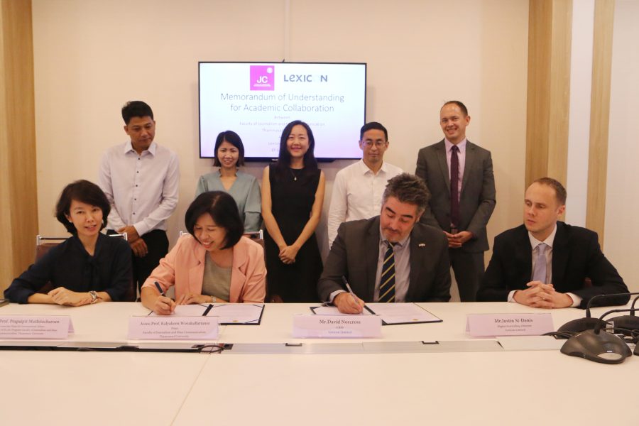 Lexicon signs MOU with Thammasat University’s Faculty of Journalism and Mass Communication