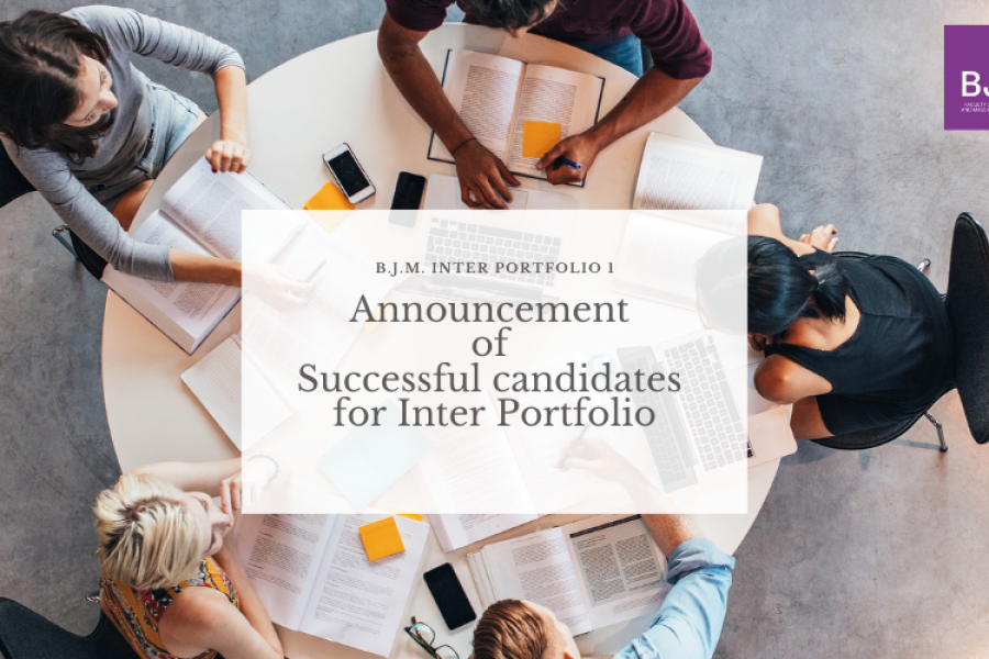 Announcement of Successful Candidates for Inter Portfolio 1/2025